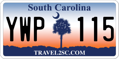 SC license plate YWP115