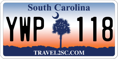 SC license plate YWP118