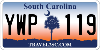 SC license plate YWP119