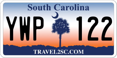 SC license plate YWP122