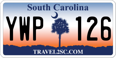 SC license plate YWP126