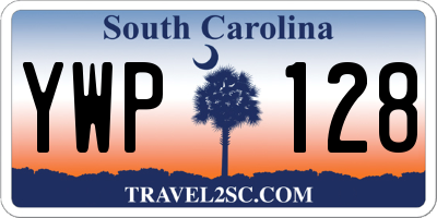 SC license plate YWP128