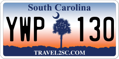 SC license plate YWP130