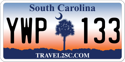 SC license plate YWP133