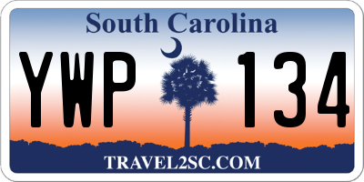 SC license plate YWP134