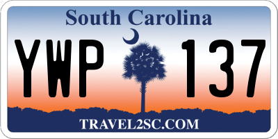 SC license plate YWP137