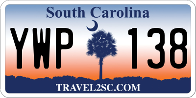 SC license plate YWP138