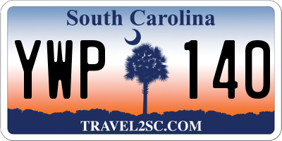 SC license plate YWP140