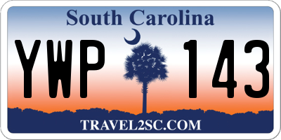 SC license plate YWP143