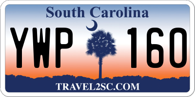 SC license plate YWP160