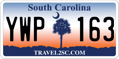 SC license plate YWP163