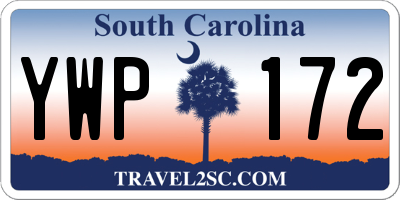 SC license plate YWP172