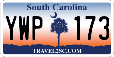 SC license plate YWP173