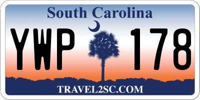 SC license plate YWP178