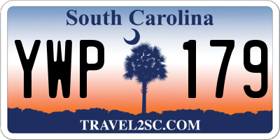 SC license plate YWP179