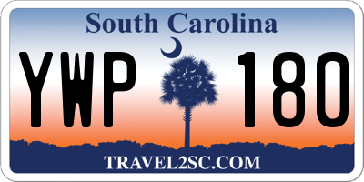 SC license plate YWP180