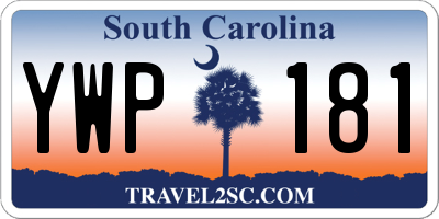 SC license plate YWP181