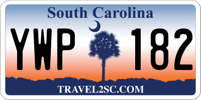 SC license plate YWP182