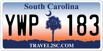 SC license plate YWP183