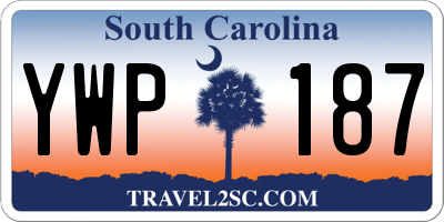 SC license plate YWP187