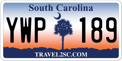 SC license plate YWP189