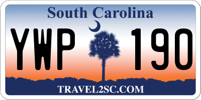 SC license plate YWP190