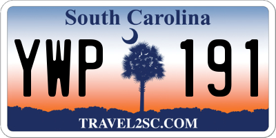 SC license plate YWP191