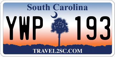 SC license plate YWP193