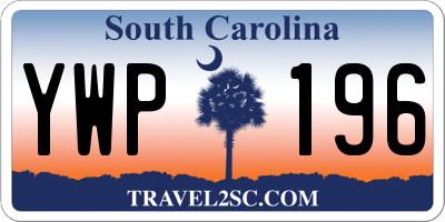 SC license plate YWP196