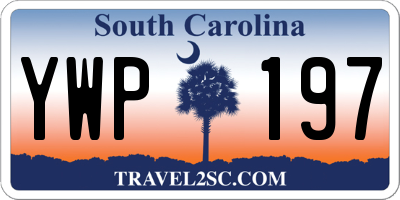 SC license plate YWP197