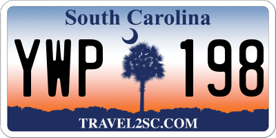 SC license plate YWP198