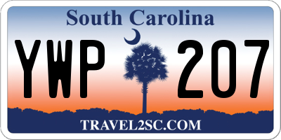 SC license plate YWP207