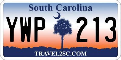 SC license plate YWP213