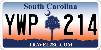 SC license plate YWP214