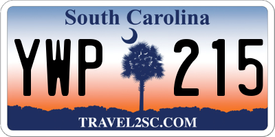 SC license plate YWP215