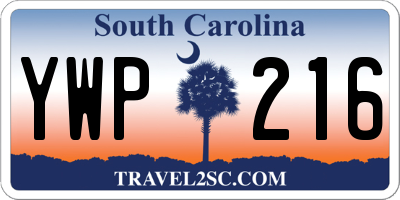 SC license plate YWP216