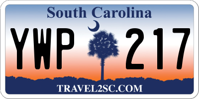 SC license plate YWP217