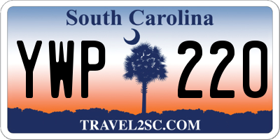 SC license plate YWP220
