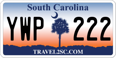 SC license plate YWP222