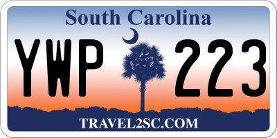 SC license plate YWP223