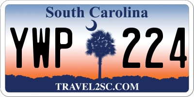SC license plate YWP224
