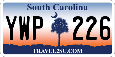 SC license plate YWP226