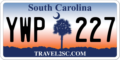 SC license plate YWP227