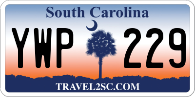 SC license plate YWP229