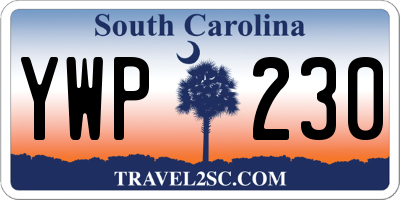 SC license plate YWP230
