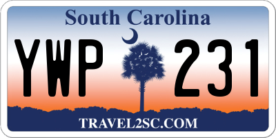 SC license plate YWP231
