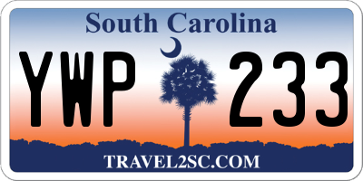 SC license plate YWP233