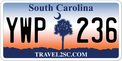 SC license plate YWP236