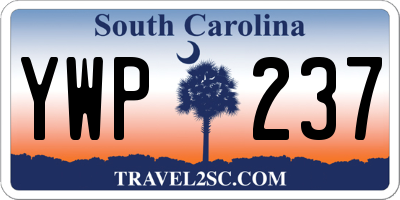 SC license plate YWP237