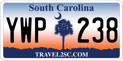 SC license plate YWP238